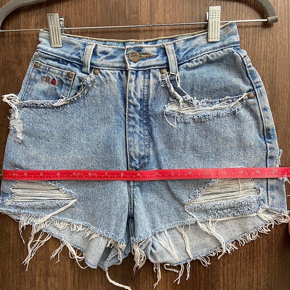 Vintage Hight Waist Jean Shorts Distressed